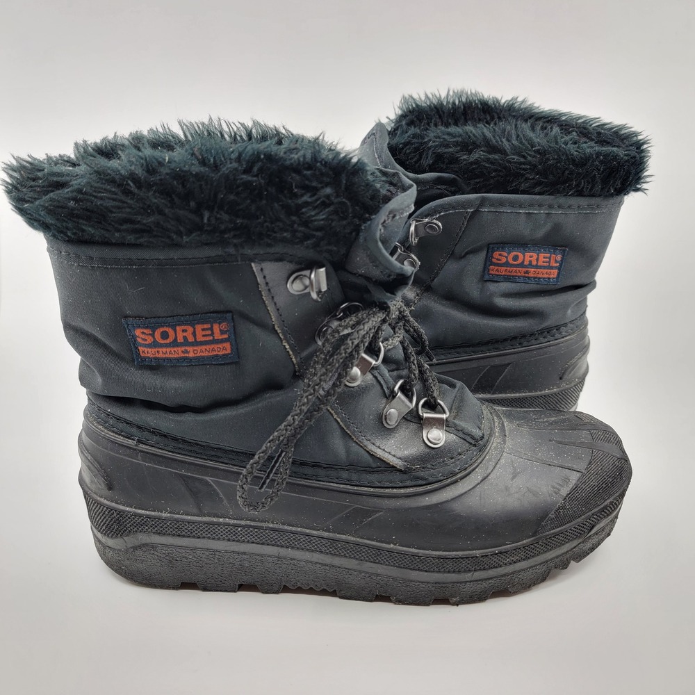 Sorel Kaufman Womens Size 7 Black View 063-0600 Vintage Winter Insulated Boots